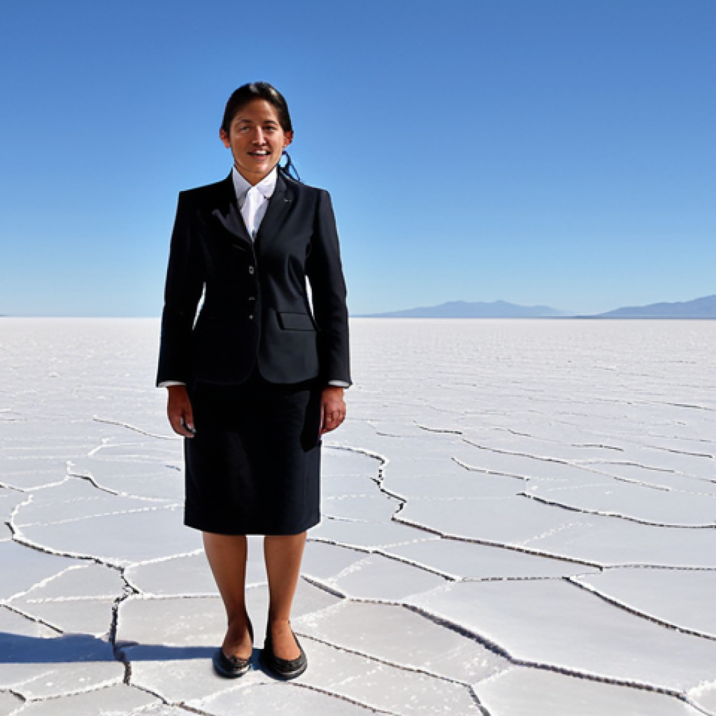 볼리비아 비자 발급 방법 - Professional Businesswoman in Bolivia**
"A professional businesswoman, fully clothed in a modest, t...