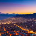 Home 17 라파스 여행 추천 코스 - **Image Prompt 1: La Paz, the Sky-Touching City at Sunset**
"A breathtaking panoramic view of La...
