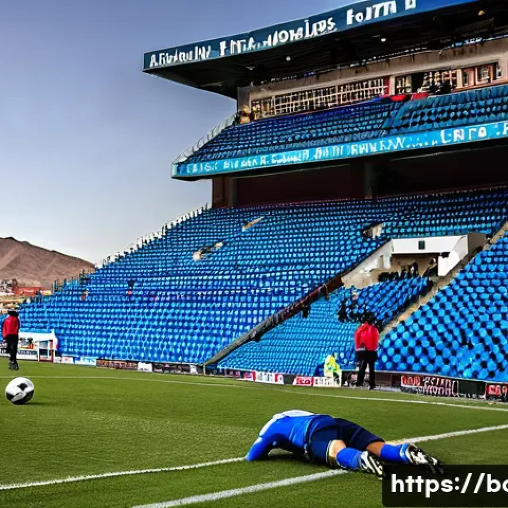 에르난도 실레스 경기장 특징 - **High-Altitude Struggle on the Pitch:**
A wide-angle, dramatic shot capturing a pivotal moment ...